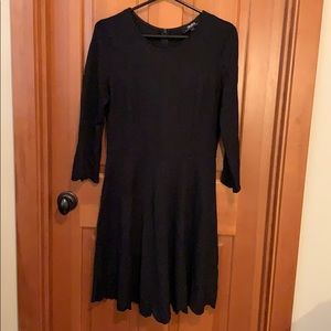 Black dress with 3/4 sleeves and “cloud” cutout